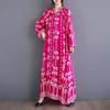 Long sleeve Plus size Cotton vintage Floral new in dresses for women casual loose spring autumn dress