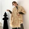 Large Ethnic Style Scarf Bohemia Winter Tassel Scarves Large Double-sided Cape  Student