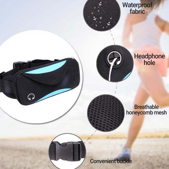 Men Fanny Pack Fasten Tape Key Holder Convenient
