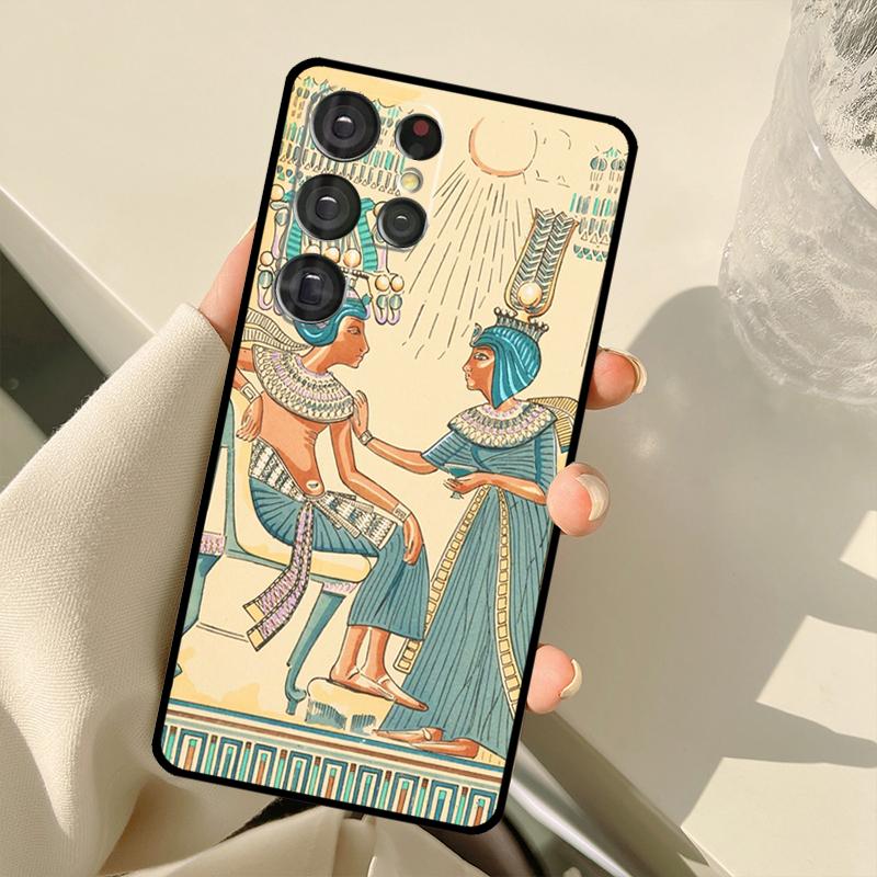 Egypt Nefertiti Ankh Case For Samsung Galaxy S24 Ultra S21 S22 S23 S25 Ultra S9 S10 Plus S20 FE S25 FE Back Cover