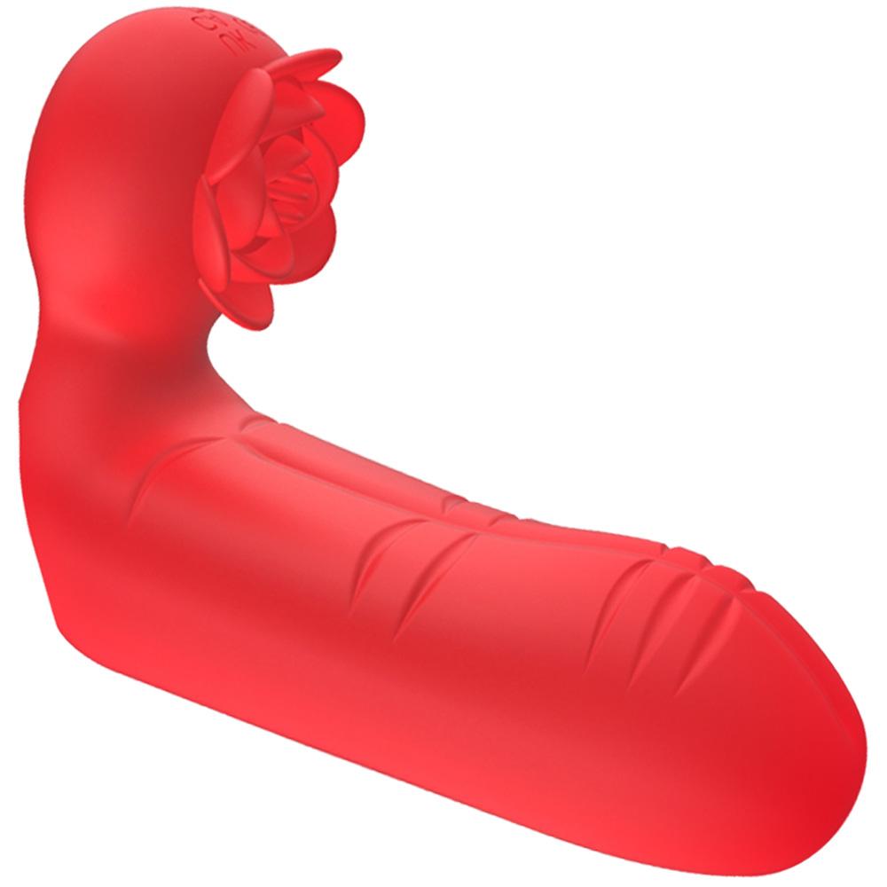 2 In 1 Clitoral G Spot Finger Sleeve Vibrator Nipple Massager Stimulator Sex Toys for Woman Lesbian Orgasm Adult Products