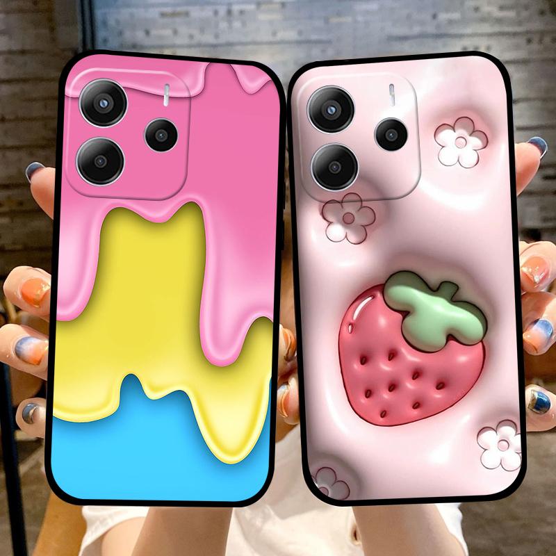 Case For Redmi Note 14 4G 5G Phone Cover Shockproof Silicone Soft TPU Bumper Fundas For Xiaomi Redmi Note 14 Color Painted Coque