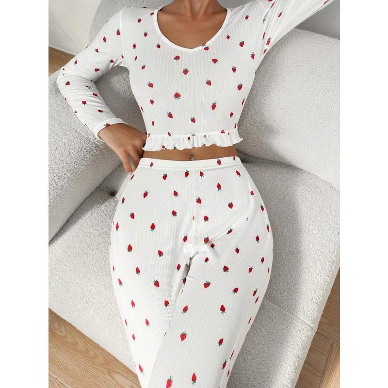 

VEZFAA Женская мода повседневная весна осень длинные рукава V-образный вырез брюки брюки костюмы XL белый