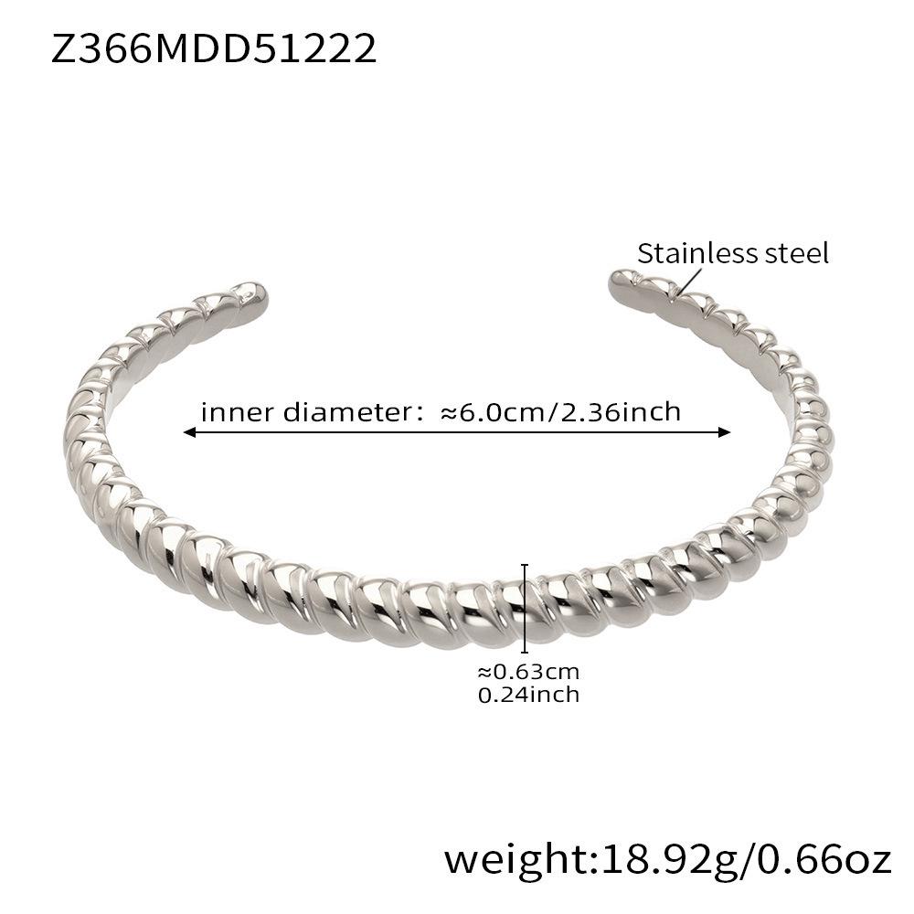 18K Gold-Plated Stainless Steel Geometric Bamboo Joint Multi-Color Cuff Bracelet Set