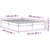 Bed Frame in Sonoma Oak Finish 150 x 200 cm Made of Engineered Wood and Metal