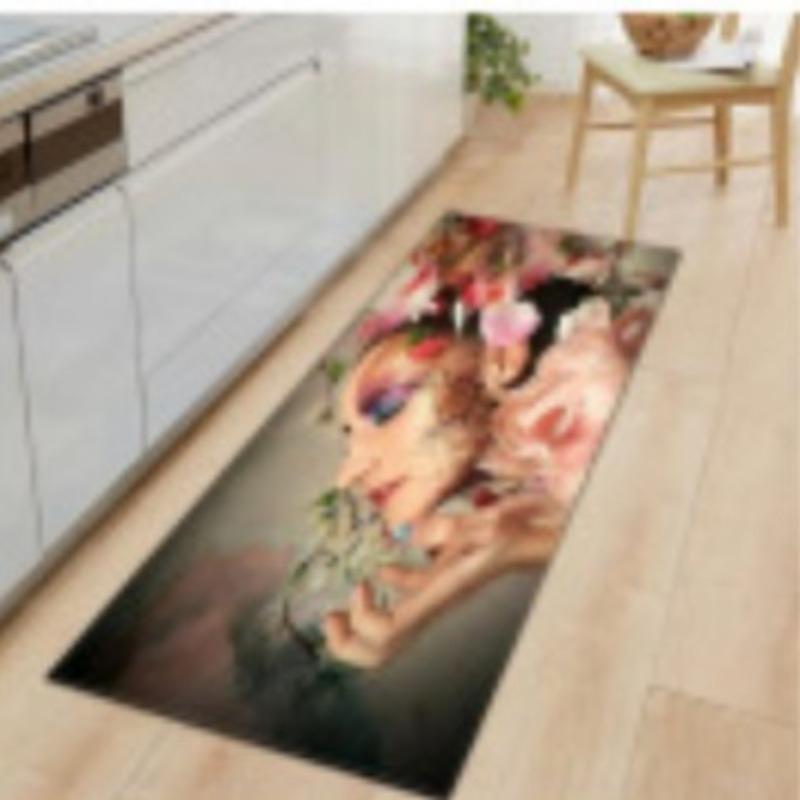 

Cool Flower Pattern Sand Wardrobe Shoe Cabinet Long Floor Mat 40*60cm