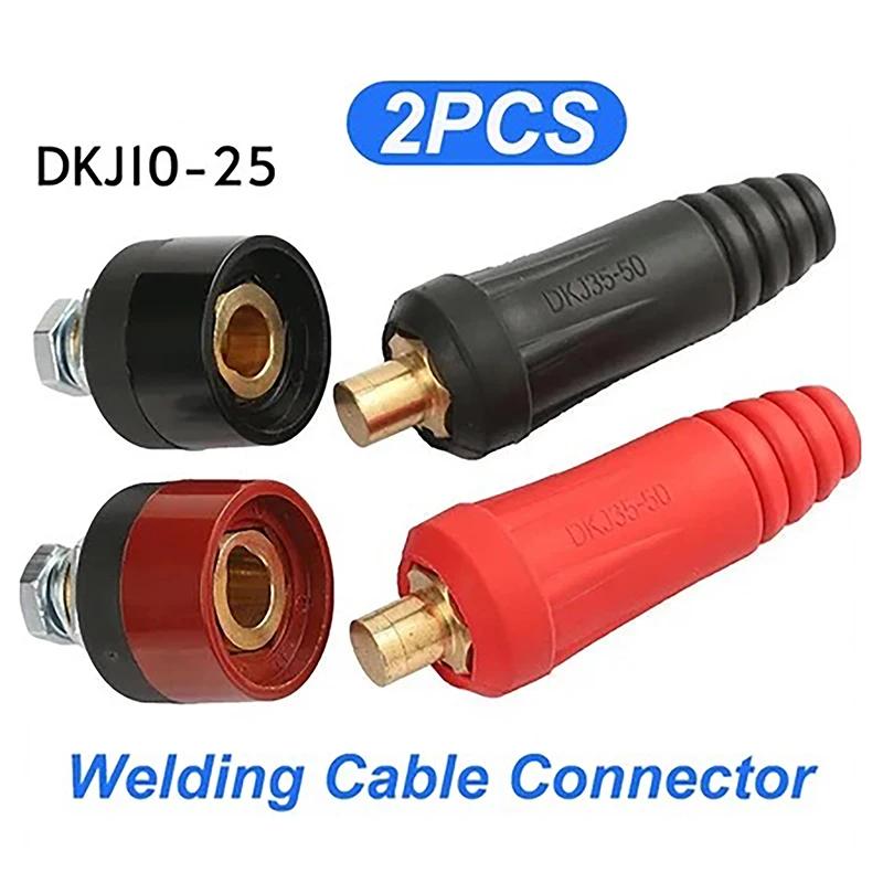 1 Set DKJ10-25 Europäischer Schweißmaschinenschweißkabel-Schweißkabelstecker Schnellkupplung Stecker Buchse Kabel