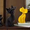 3D Printed Cat Figurine Minimalist Modern Elegant Cat Sculpture Small Collectible Animal Statue
