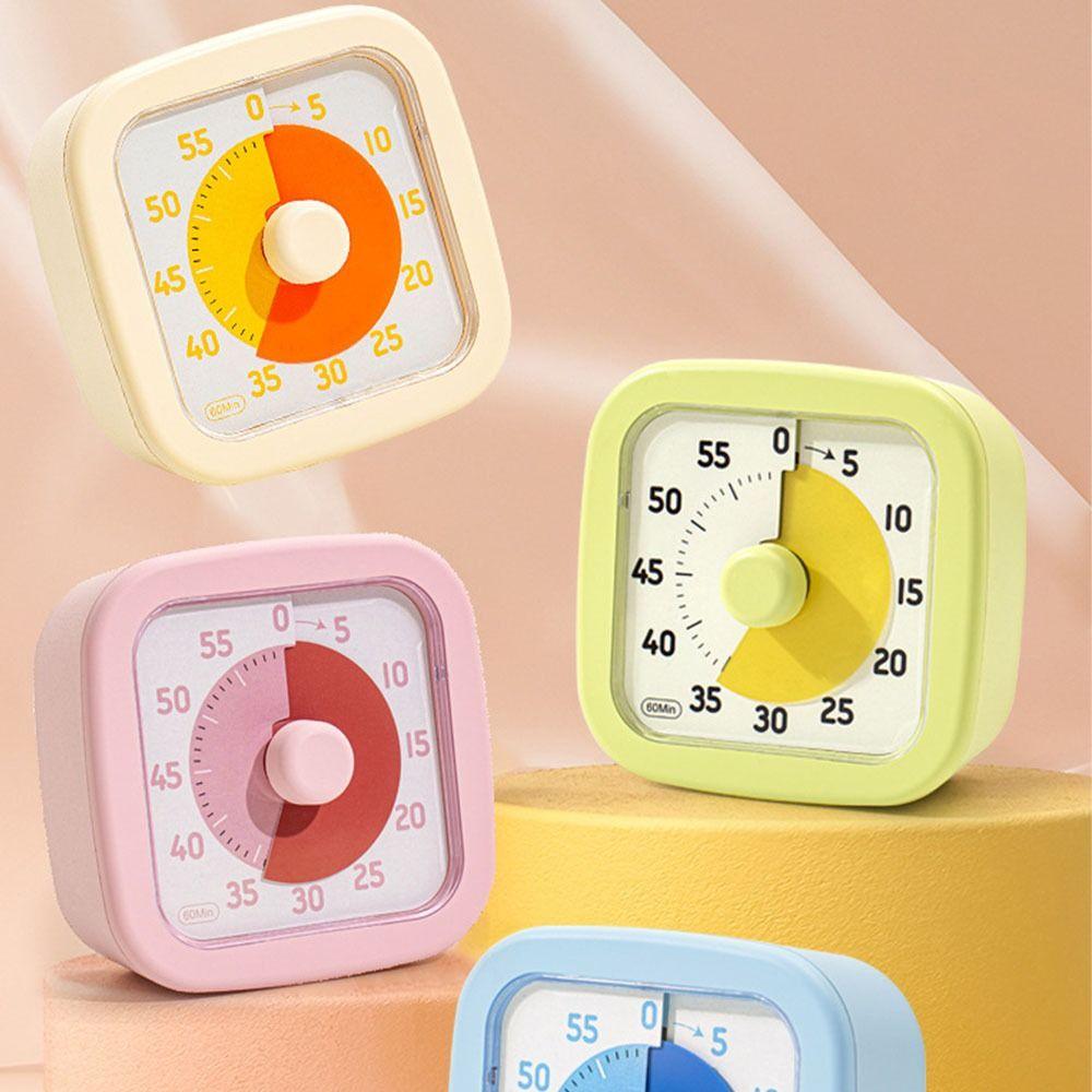60-Minute Visual Timer Silent Visualization Countdown Timer Square Time Management Kitchen Cooking Timer Timer Management Tool