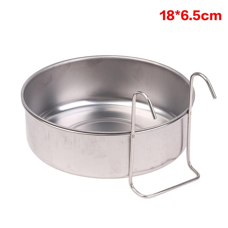 Anti-Spill Pet Feeding Bowls - Durable Stainless Steel with Hooks for Crates & Cages