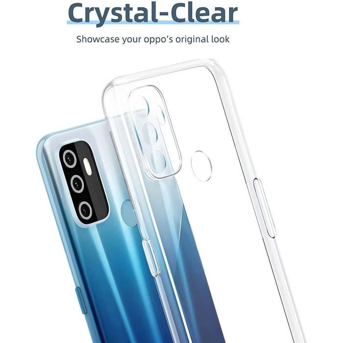 Coque pour OPPO A53S - Haute Résistance - Silicone Souple - Transparent - Anti Choc - 6,5 pouces