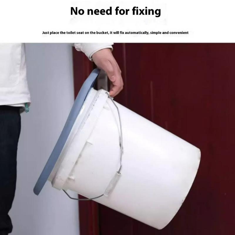 Camping Toilet Seat Cover Light Weight Compact Plastic Toilet Seat Lid Potty Seat Removable Movable Toilet Lid Enduring