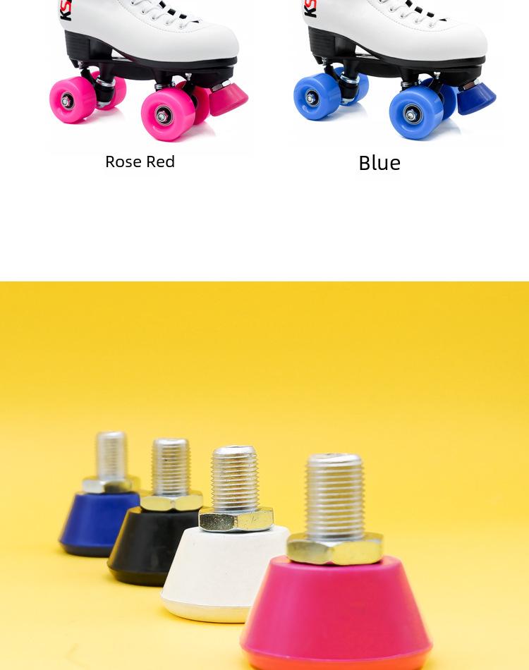 Adjustable Double-Row Four-Wheel Roller Skates with Wear-Resistant Rubber Brakes