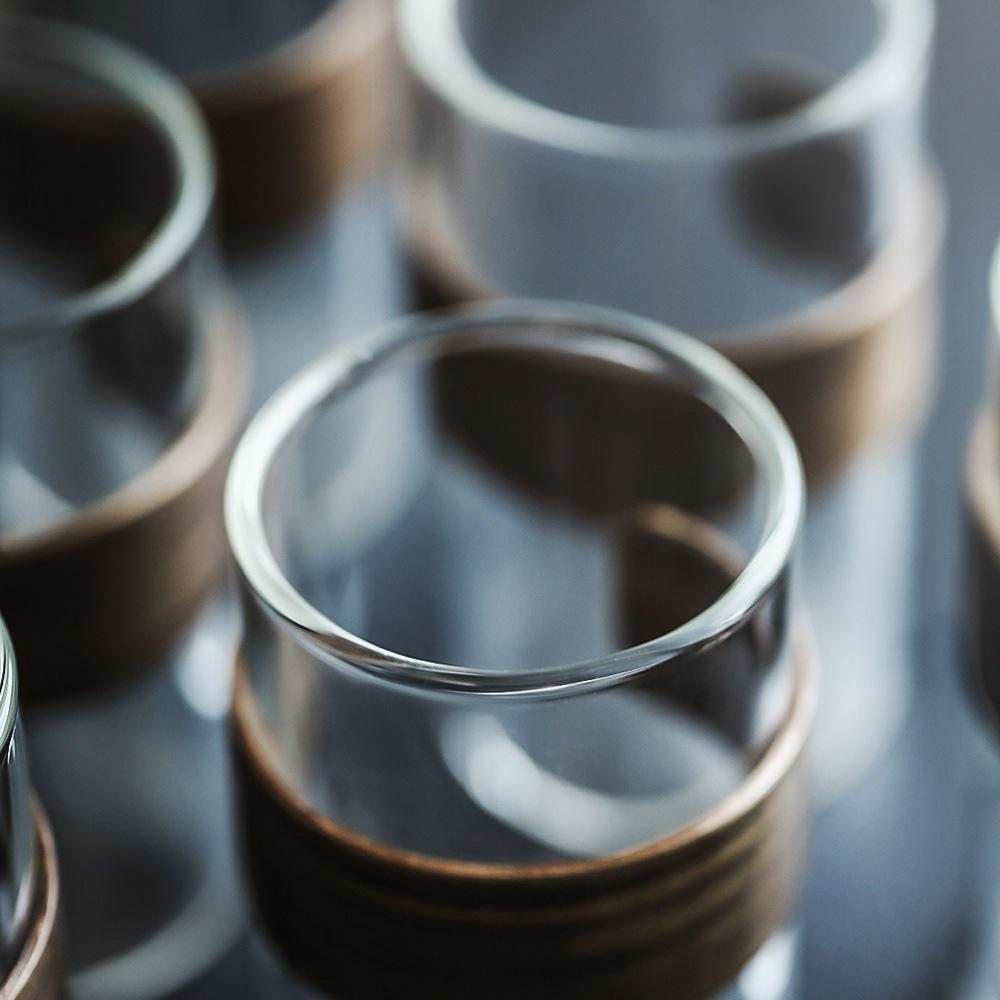 Hospitalidade Doméstica Copo de Chá Verde de Vidro Resistente a Altas Temperaturas com Anel de Madeira Copo de Chá com Isolamento Térmico Novo Copo de Vidro Borossilicato Chinês