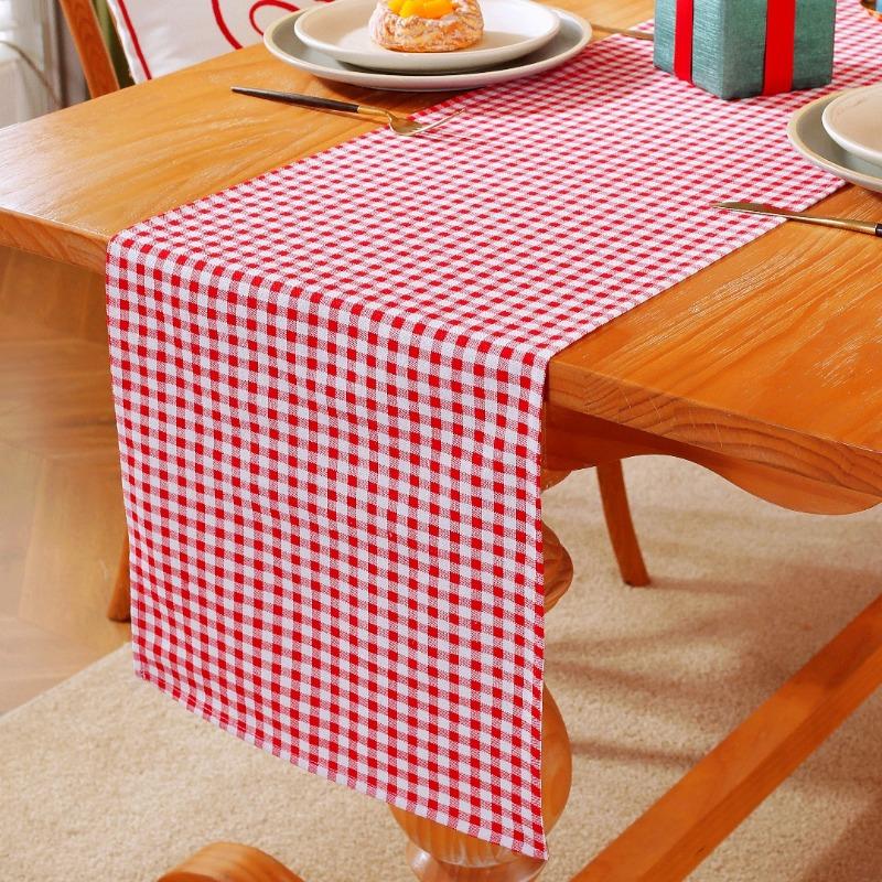 French Country Blue Floral Table Runner Vintage Stripe Print Runner Dining Table Kitchen Decor Dustproof Easy To Clean Rectangular Table Flag