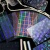 6 Blatt Irisierender Traum Holografischer Aufkleber für Journale Wasserdichte Scrapbooking-Aufkleber Transparenter Untergrund für Collage Versiegelung Dekoration