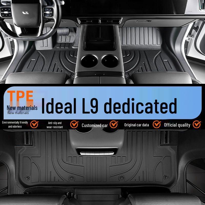 L9 Custom TPE Floor Mats for Li Auto - New Version L9 Front Two Rows