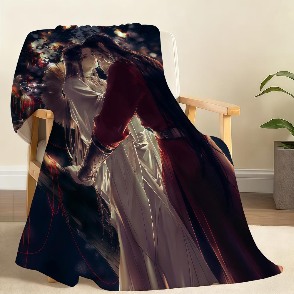 Hot H Heaven O Official B Blessing Cartoon Blanket For Soft Throw Blanket for Picnic Bed Sofa Home Bedroom Cozy Warm Comfortable