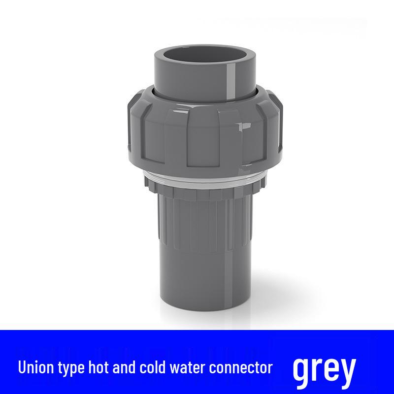 Šedá sada PVC vodovodních tvarovek: Koleno, T-kus, 3-cestný, 4-cestný plastový spoj pro přívod vody do akvária