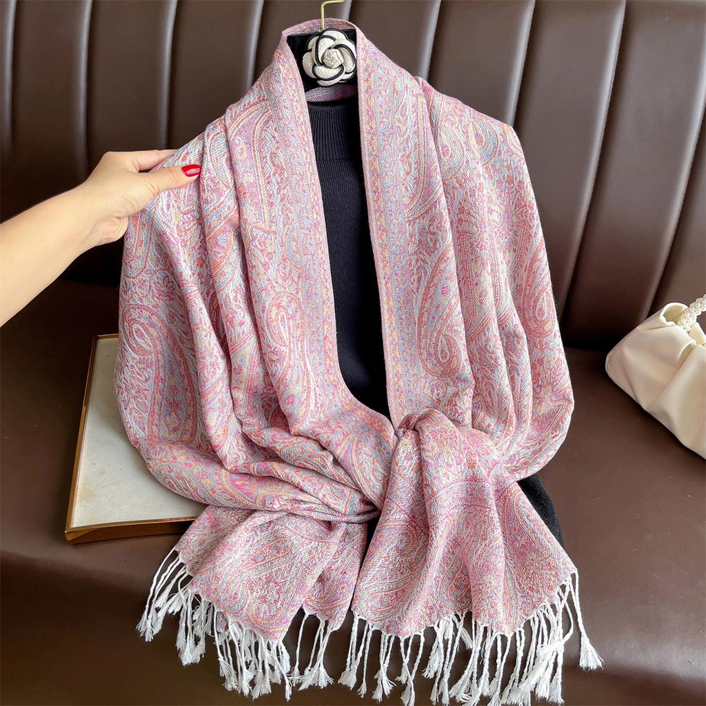 Luxury Jacquard Scarf Women Pasley Print New Wraps Pashmina Travel Poncho Warm Blanket Winter Bufanda Shawl Female Stoles