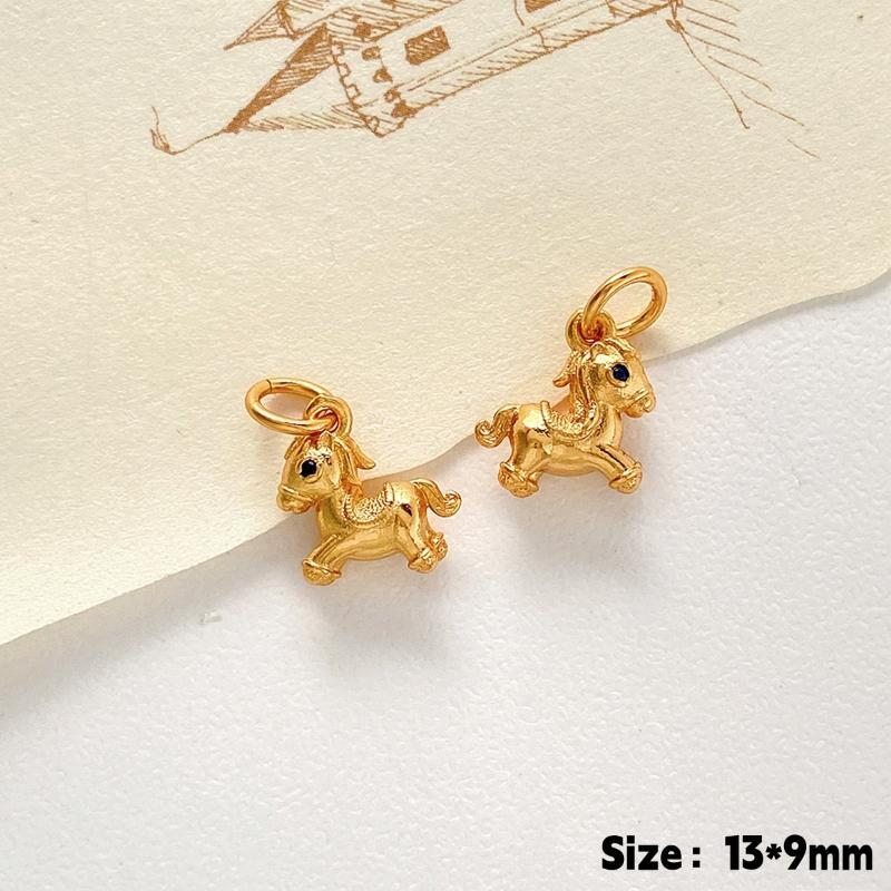 .1Stuks Schattige Gouden Kleur Pony Paard Bedels Hanger Voor Sieraden Maken Ketting Oorbellen Armband Sleutelhanger DIY Accessoires Benodigdheden