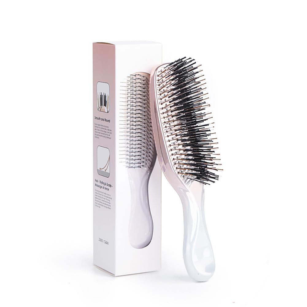 

BIVVI Hair Wet Mini Styling Hair Care Smooth Prevents Hair Reduces Improves Hair Gift for Birthday Silver MH Brush, Comb, Brush, Blow-Dry Comb, Brush, розовый
