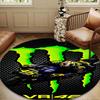 Valentino Riding Through The Storm Round Rug for Livingroom,Bedroom, Palyroom, Chair Rug, Area Rug, Circle Carpet, Large Size Decor Fan Christmas Gift