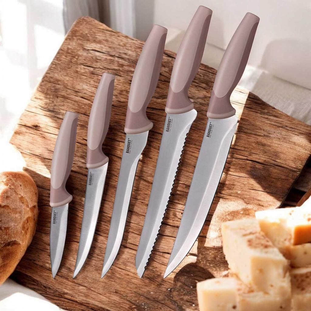 BANQUET TRINITY SET OF 5 KITCHEN KNIVES