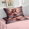 3pcs Virgin Mary Pink Printed Core Free Bedding Set Soft and Comfortable Dormitory Bedroom Multiple Sizes Machine Washable
