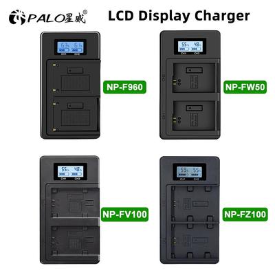 NP-FW50 NP-FZ100 NP-F960 NP-970 NP-FV100 LCD USB Dual Ladegerät LCD Display Smart Ladegerät für Sony Kamera Akku