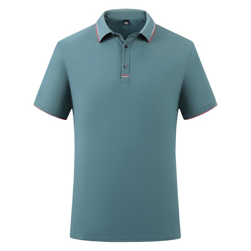 Ice Silk Summer Short Sleeved Slim Fit Polo Shirt Men's Base Shirt