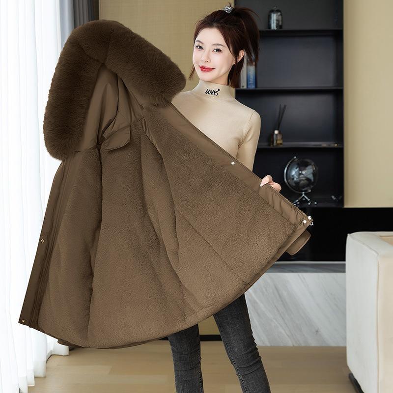 Women's Clothing Velvet and Thicker Pie Overcomes the Trend of Women's Short Winter New Hooded Slim and Thin Cotton Jackets