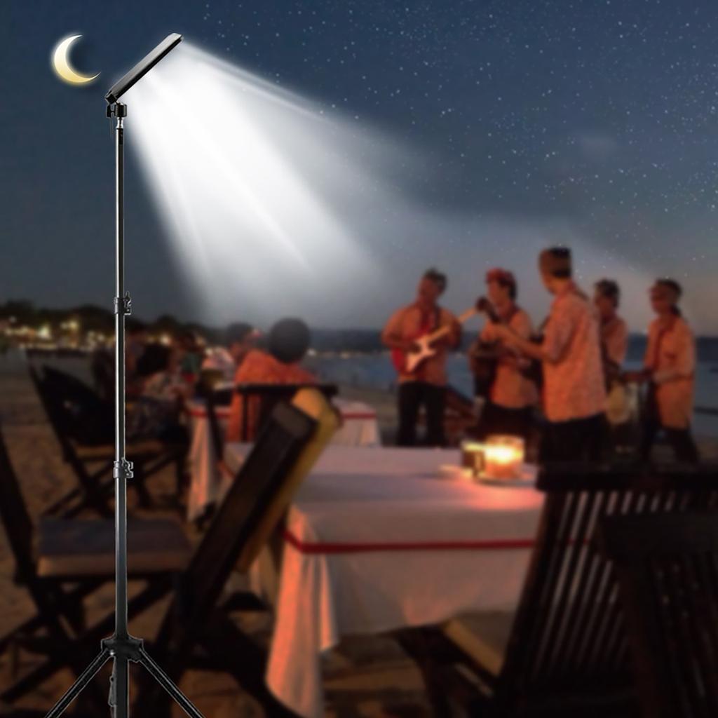 18W Camping Light with Adjustable Metal Telescoping Tripod Stand LED Night Fishing Lights 1680 Lumen Portable Light for Camping