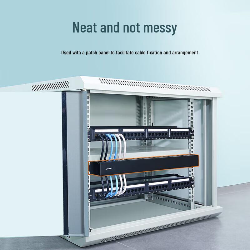 Ugreen 70424 1U 24-Port Metal Cable Management Panel