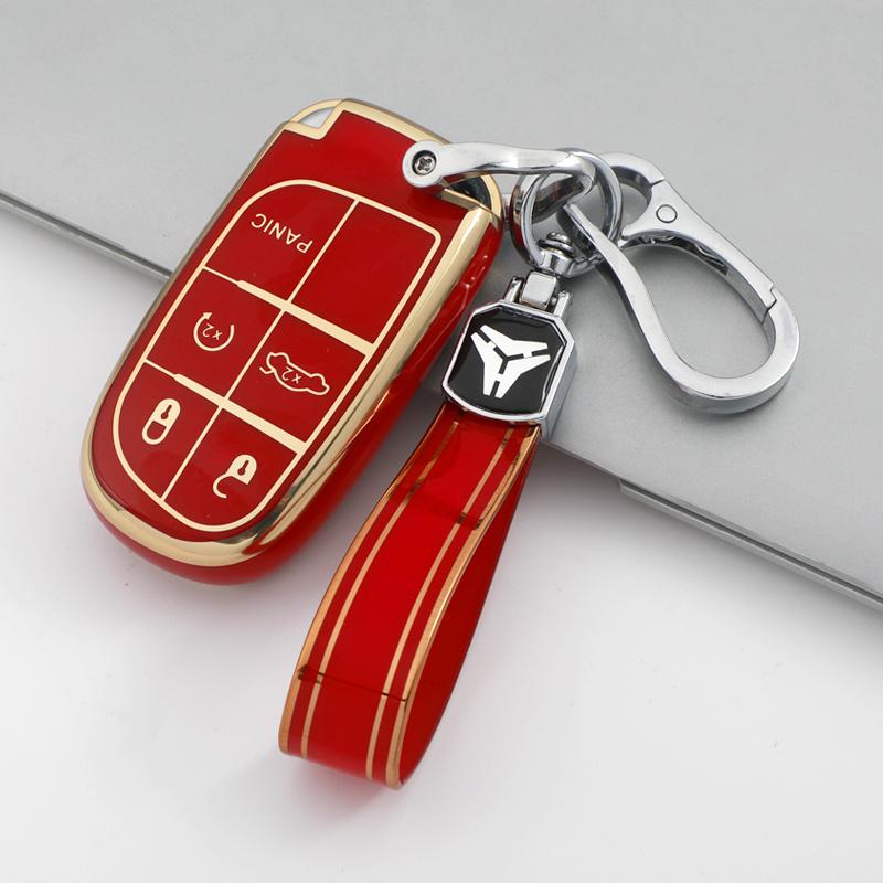 5 Buttons Tpu Smart Auto Key Fob Case Cover For Jeep Cherokee Wrangler Compass Renegade Grand Patriot Grand Keychain