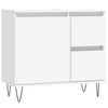3 Piece Bathroom Furniture Set White Particleboard