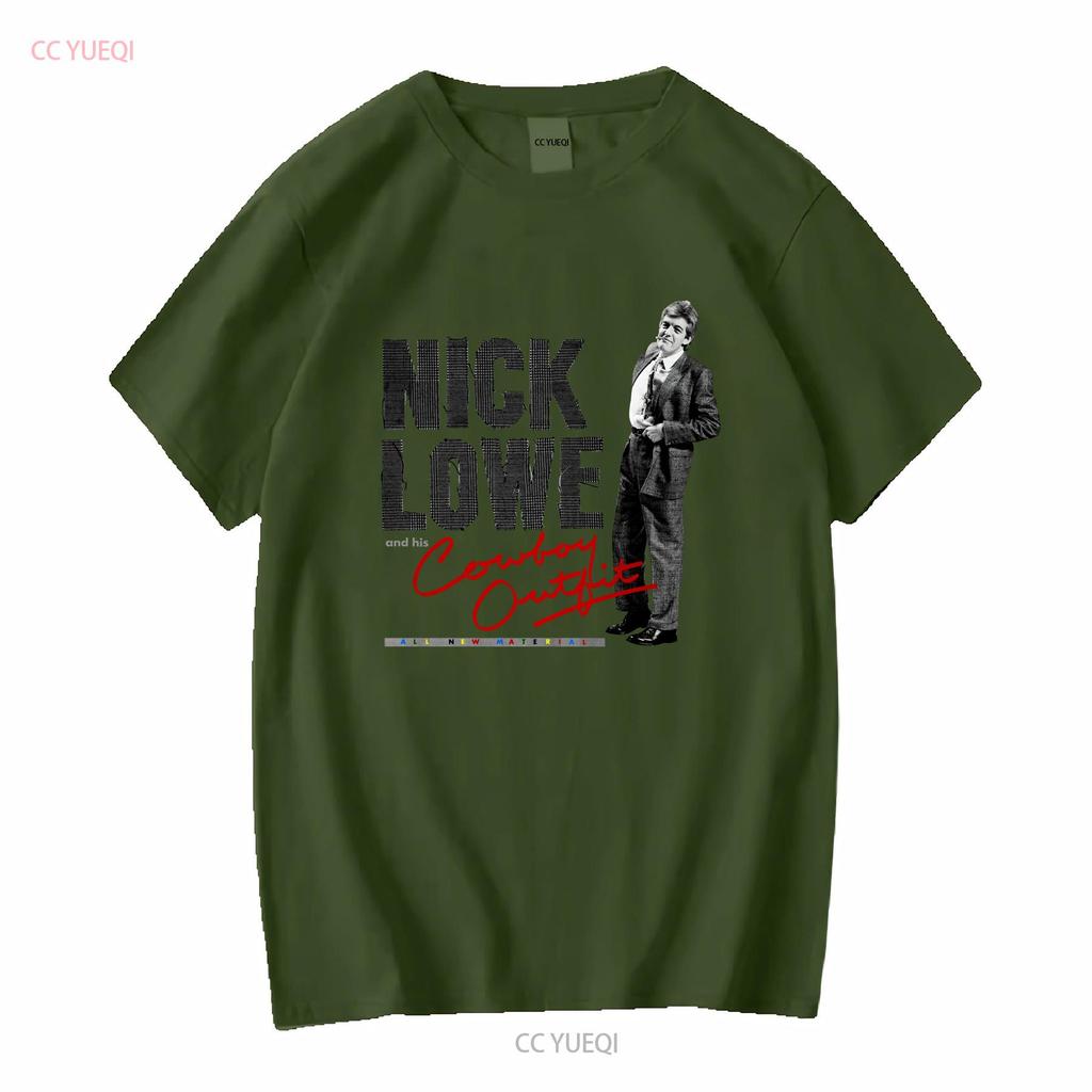 Nick Lowe and His Cowboy Outfit Album T Shirt All Size S 2345XL long or short sleeves vintage Washed Unisex graphic streetwear