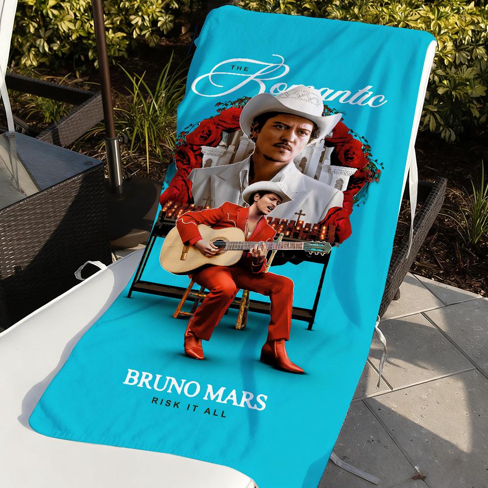 Cantante B-Bruno Mars L'Asciugamano Romantico Morbido Piscina Regalo Per Viaggio Palestra Doccia Campeggio Asciugatura Rapida Sportivo Grandi Asciugamani da Spiaggia