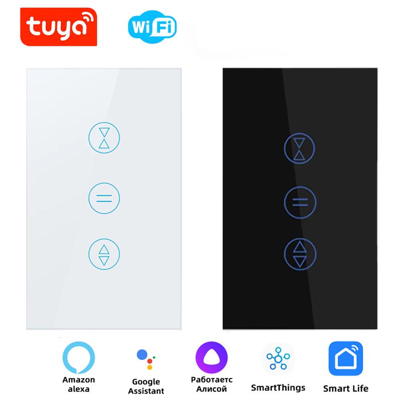 Tuya WiFi EU/US Smart Curtain Light Switch Touch Wall Control Waterproof With Voice Control Timing Works with Alexa Google Home