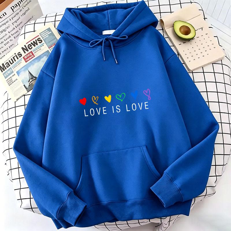 Miłość Jest Miłością Nadrukowane Serca Bluzy Wiosna Jesień Zima Codzienne Bluzy Bluzy Mężczyźni Kobiety Bluzy Kolorowe Bluzy