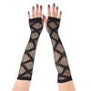Star Fishnet Long Mesh Gloves Performance Dance Fingeless Gloves  Halloween Costume