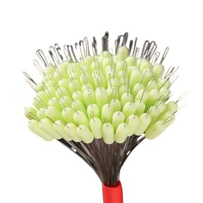 100pcs Professional Beads Sinkers Stop Silicone Space Bean Stopper Oval Bobber Stopper for Fishing Line Oval Fishing Peg