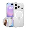Luxury Clear Magnetic Phone Case for MagSafe for iPhone 17 16 Plus Pro Max Case Wireless Charging Cover With Camera Touch Button