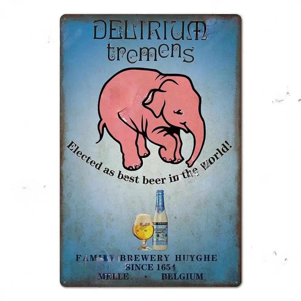 Retro Belgium Beer Brand Poster Vintage Sign Metal Sign Decorative Plaque for Room Bar Pub Man Cave Club Wall Decoration