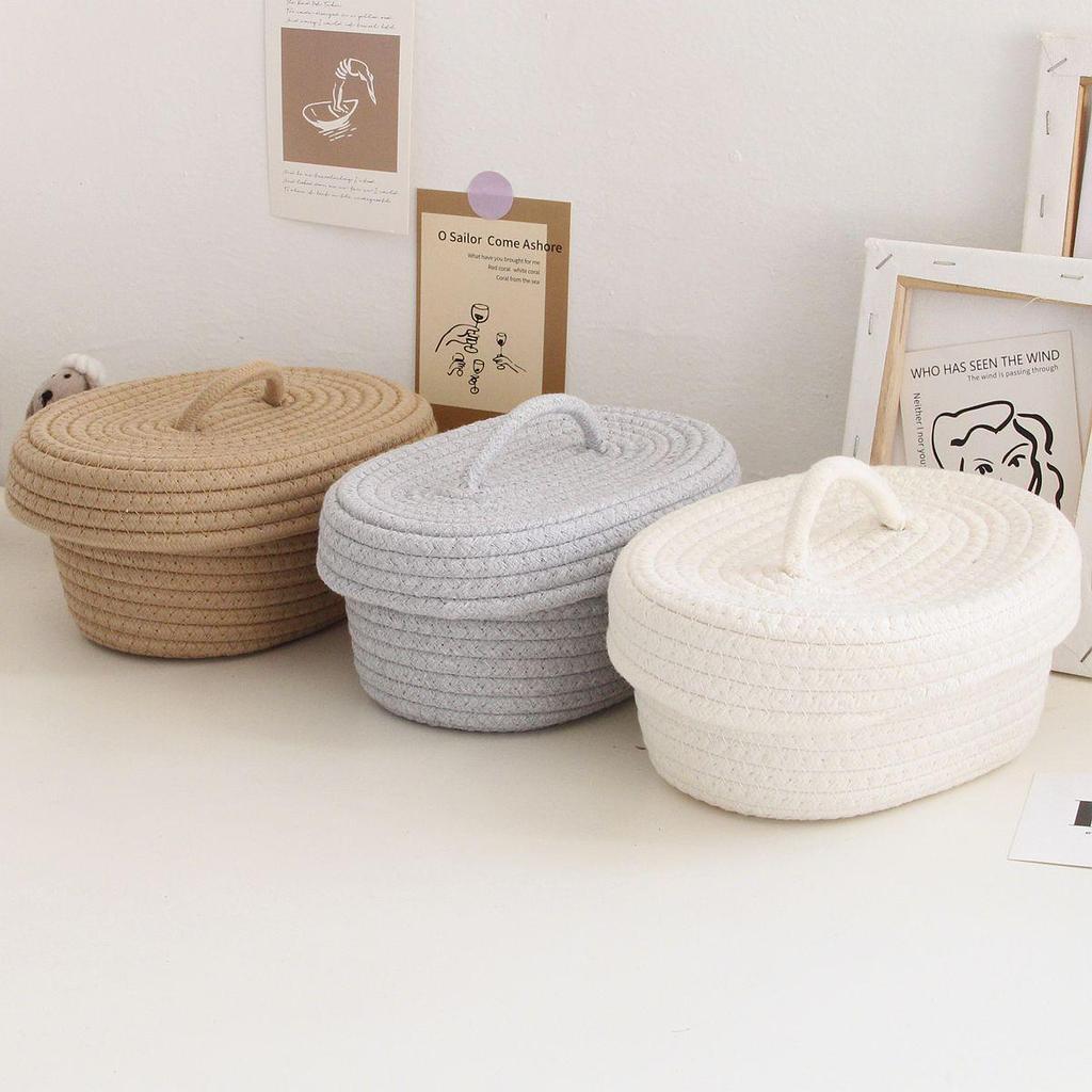 Desktop Dustproof Cotton Storage Box for Phones, Cosmetics, Snacks, Needle & Thread