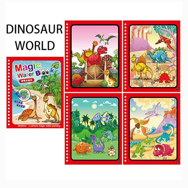 1ks Kouzelná kniha Kreslení vodou Montessori hračky Opakovaně použitelné omalovánky Kouzelná kniha kreslení vodou Senzorické hračky pro ranou výchovu