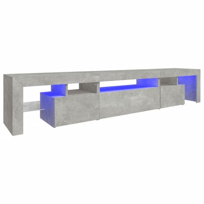 VidaXL Meuble TV avec Lumières LED Centre de Divertissement Rangement Meuble Média Meuble de Salon Salle de Séjour Maison 3152797