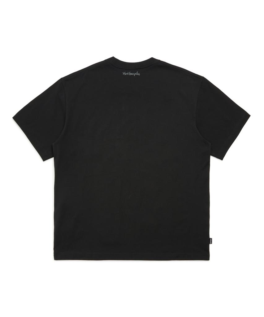 Mark Gonzales Palm Tree Graphic Cool Cotton Short Sleeve T-Shirt - Black