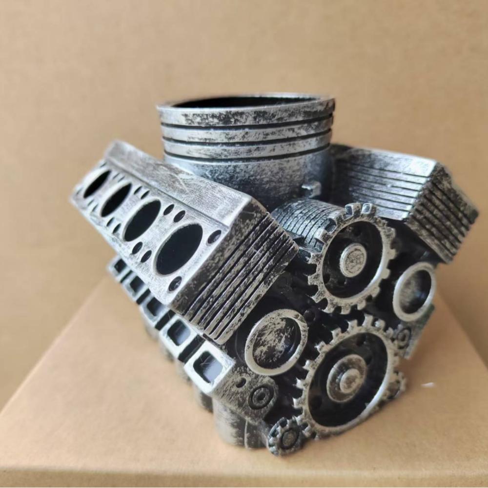 Pen Holder Decorative Cars Engine Home Decoration Accessories Office Desk Pen Holder Storage Creative Ornaments With Auto Engine