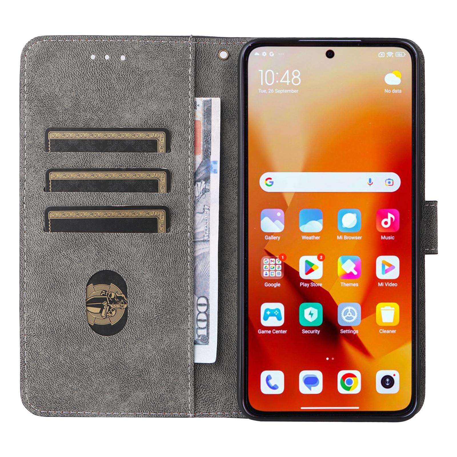 

For Xiaomi 14T Wallet Case RFID Blocking PU Leather Cover Stand View Brown